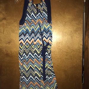 Chevron print dress